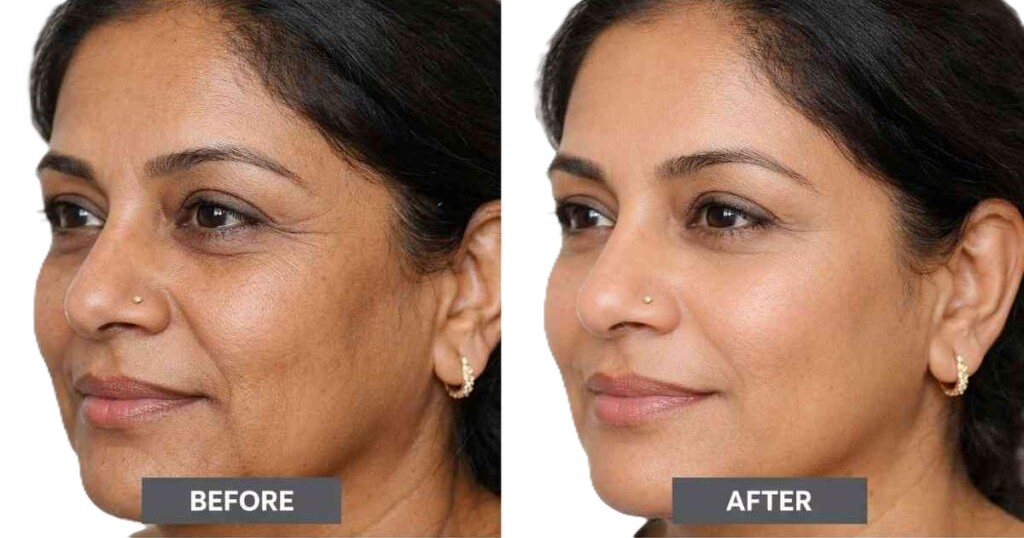 pdrn treatment fine lines before after